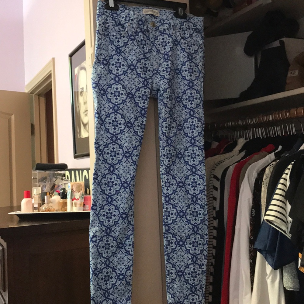 Zara Printed Skinny Jeans